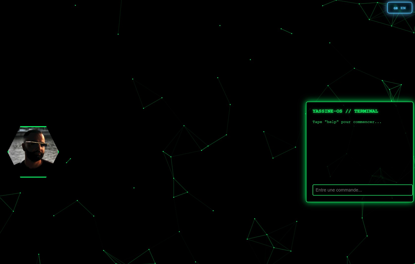 Portfolio CV Hacker créé par ZeroCodLab